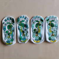 Haute qualité modèle anglais acupression Massage des pieds réflexologie point de pression chaussettes Kit de Massage d'acupression