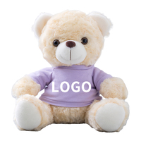 Cadeaux promotionnels ours en peluche blanc avec LOGO OEM chemises 20cm conception personnalisée peluche ours en peluche jouet en peluche
