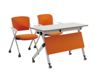 Bureau d'étude moderne et durable pour étudiant, table pliable pour salle de classe, salle de réunion, formation, bureau et banc d'école