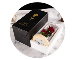 Rose éternelle lumineuse <span class=keywords><strong>La</strong></span> <span class=keywords><strong>Belle</strong></span> <span class=keywords><strong>et</strong></span> <span class=keywords><strong>la</strong></span> Bête, <span class=keywords><strong>fleur</strong></span> préservée avec lumière LED - Product Image 6