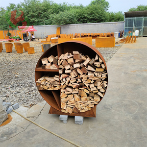 Porta Legna in Acciaio - Supporto Rotondo per Impilare la Legna da Ardere - Product Image 2