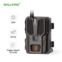 Willfine 5MP OEM/ODM Cámara de Caza Celular 4G LTE para Árboles, Impermeable IP66, Alimentación Solar/Batería, Video 1080P con IA y Mejora de Imagen