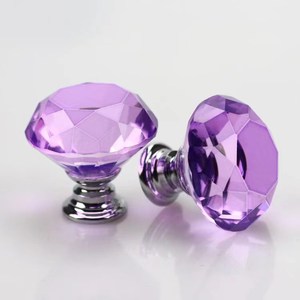 Dresser <strong>Knobs</strong> Silver <strong>Diamond</strong> Drawer <strong>Knobs</strong> Pulls Crystal Clear Glass High Quality 30mm Dining Room Kitchen <strong>Cabinets</strong> Modern 0.03kg - Product Image 5