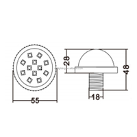 CHJ 35mm Funfari Cabochon Rgb Pixel Led UCS1903 Pixels Turbo Led Amusement Lumière 12V 24V Fairground