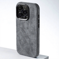 Étui de protection magnétique en daim de luxe importé pour iPhone 18 Pro, compatible avec 16 Pro et 17 Pro Max, protection intégrale