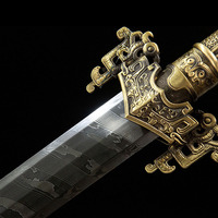 Épée Nanshan Chenmang de la ville de Longquan, forgée à la main, en acier Damas à motif torsadé 609, 103 cm, pour collection de répliques COS, cadeau haut de gamme