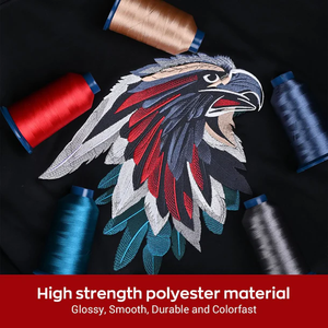 4000m* <span class=keywords><strong>4</strong></span> cuộn chỉ thêu <span class=keywords><strong>polyester</strong></span> Richword 108D/2 40wt màu đỏ, xanh dương, xanh lá và vàng - Product Image 3