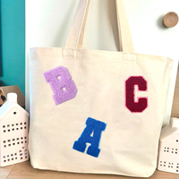 Parches de Chenilla Coloridos al por Mayor, Letras del Alfabeto de la A a la Z, Bordado para Toallas, Insignias Termoadhesivas con Borde Arcoíris, Personalizables para Ropa