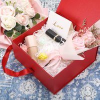 Grande boîte-cadeau de Noël rouge de luxe en papier avec fermeture magnétique pour demande en mariage de demoiselle d'honneur, avec couvercle à fermeture magnétique pour cadeaux