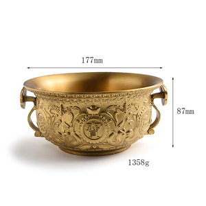 Tazón de Latón de Estilo Chino de Alta Calidad, Suministro Directo de Fábrica Personalizado - Product Image 2