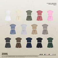 Graphique personnalisé été nouveau lavé faire vieille teinture inondation blanc à manches courtes Shorts unisexe chemises et shorts ensemble