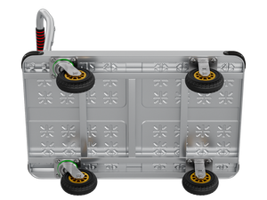 Chariot à main en acier moyen Charge de 500kg Poignée pliable Roues dorées de 6 pouces Chariot de transport à usage intensif - Product Image 2