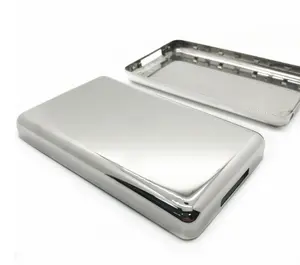 Posteriore del metallo della cassa d'argento sottile Per iPod 6th 7th Classic 80GB 120GB 160GB Argento cassa di Batteria