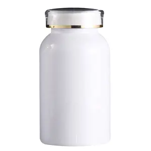 Medicine Bottle Wide Mouth Fudge Plastic Packaging Food Grade Calcium Tablet And Chewing Gum Plastic Containers With Cap