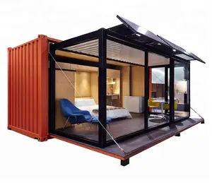 Flat Pack Stahl 40 Fuß bereit Luxus vorgefertigte tragbare modulare Container häuser Fertighäuser zum Verkauf