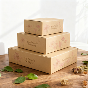 Sept khuyến mãi New phân hủy sinh học vật liệu tái chế Brown Craft Padding tùy chỉnh hat quần áo thương mại điện tử vận chuyển Quà Tặng hộp giấy - Product Image 3