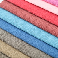 Vente directe usine, faible MOQ, tissu uni teint en fil, respirant, poids moyen, 100% polyester, aspect lin, pour textile de maison et canapé