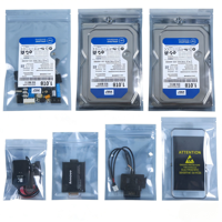 Paquet de 100 sacs antistatiques argentés refermables, sacs de protection ESD à fermeture éclair pour l'emballage de puces électroniques PCB IC