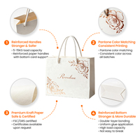 Sac cadeau en papier de luxe personnalisé, petit format, couleur verte, entièrement imprimé