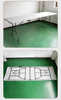 Table pliante légère et portable, bureau utilitaire en plastique blanc pour intérieur/extérieur, idéal pour les fêtes, les pique-niques et les banquets