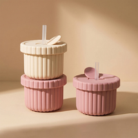 Contenedor Redondo de Silicona de Grado Alimenticio de 150 ml, Recipiente Hermético para Almacenar Alimentos, Juego de Recipientes de Silicona para Snacks de Bebé para Niños