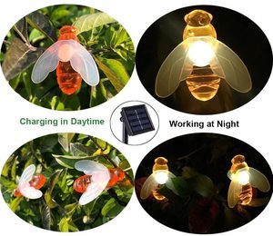 Luces de Navidad LED con purpurina de 8 modos, luces de jardín de hadas para exteriores con energía Solar para decoración de bodas, luces de colores - Product Image 1