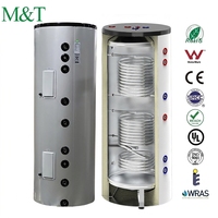 Réservoir de stockage d'eau chaude vertical de 300 litres, homologué WRAS WaterMark CE PED RoHS, pour chauffe-eau solaire combiné à pompe à chaleur