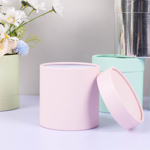 Confezione regalo artigianale con stampo per artigianato e <span class=keywords><strong>regali</strong></span>, scatola di fiori di carta ecologica a tubo tondo di lusso - Product Image 4