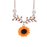 Nouveau Collier Pendentif Tournesol Exquis et Tendance pour Femme – Vente Flash