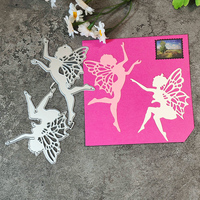 AAGU nuovo taglio metallo muore stampo Scrapbooking taglio Die carta invito danzante ragazza angolo carta di piume Craft taglio Die