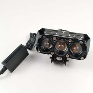 Feux de travail pour moto à trois yeux, lentille bicolore LED 35-45W, faisceau longue et courte portée - Product Image 2