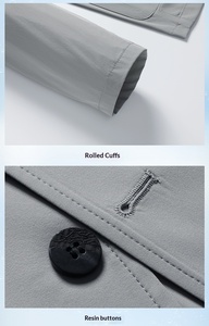 Blazer d'été pour hommes, veste de costume extensible anti-plis à deux boutons, style sport coréen, séchage rapide, hauts décontractés pour affaires - Product Image 6