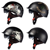 Casque unisexe printemps/été pour moto/vélo électrique/scooter, demi-casque vintage léger en ABS, certifié 3C