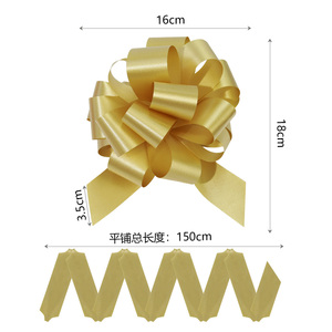Prix de gros pas cher rubans cadeaux fleur personnalisé bleu corde de traction arcs papillon Type pour la décoration de cadeau de voiture de mariage - Product Image 5