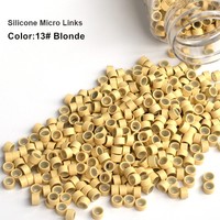 Vente en gros 4.0mm 500 pièces/boîte de perles d'anneau de micro-lien de cheveux doublées de silicone pour les extensions de cheveux