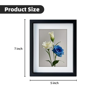 <b>Black</b> <b>Photo</b> Wood Collage <b>Frame</b> with Tempered Glass and White Displays Wood Pictures - Product Image 3