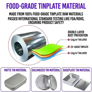 In-stock Creative Simulated Sardine Can Tin Box Paperclip Organizer Wedding Candy Box Oval Tinplate <strong>Container</strong> Metal Customizable - Product Image 3