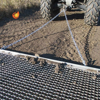 Tapis de nivellement de surface pour l'entretien des terrains de sport, en métal, pour le gazon, le préparation du sol, le râteau à gazon, galvanisé
