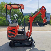 Mini-excavatrice sur chenilles compacte de 1,2 tonne à haute efficacité énergétique EPA, avec auvent inclus, confort toute la journée, pelle fiable