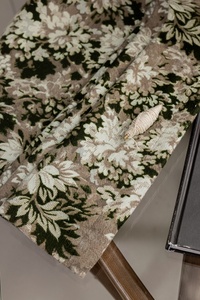 <span class=keywords><strong>Tende</strong></span> Oscuranti di Lusso in Ciniglia Stile Vintage Verde con Motivo Floreale e <span class=keywords><strong>Orlo</strong></span> a Pieghe S, <span class=keywords><strong>Tende</strong></span> Personalizzate per Finestre del Soggiorno - Product Image 6