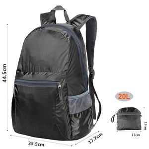 Sac à dos en nylon imperméable de haute qualité, logo personnalisé, ultra-léger, pliable, sac à dos de sport et de fitness - Product Image 2