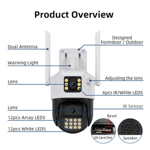 ICSee Dual Lens <b>Wireless</b> WiFi HD Camera 1080P Outdoor PTZ With Night Vision And Voice Intercom - Product Image 2