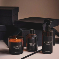 Diffuseur d'arômes AIKUN sans flamme avec bâtonnets en rotin, flacon en verre, longue durée, pour maison, hôtel, vente en gros