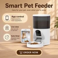 Distributeur de nourriture intelligent pour animaux de compagnie avec caméra, contrôle par application, bouteille de 2 L, distributeur de nourriture sèche pour chats et chiens