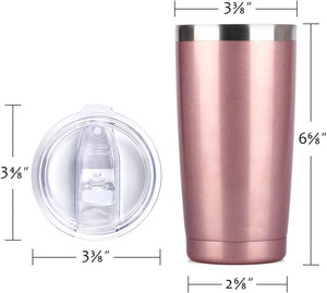 Borracce in acciaio inox isolato doppia parete viaggio Tumbler durevole isolato tazza di caffè tazza termica con coperchio - Product Image 3
