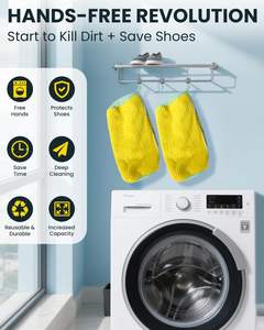 Bolsa de lavandería acolchada de algodón apta para lavadora con función de secado, protector de zapatos y fibras suaves para lavar ropa en red. - Product Image 5