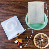 Sachets de thé biodégradables grande capacité avec cordon de serrage, filtres en papier, pochettes vides pour thé en vrac, poudre et cuillères – Design moderne