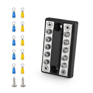 Cnspeed Busbar Dual Row Terminal Block 5 Circuit High Current RV <b>Yacht</b> Electrical System - Product Image 1
