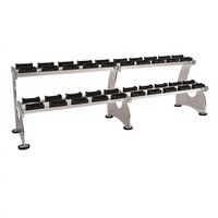 Support de Rangement pour Haltères en Acier Chromé Personnalisé à 2 Niveaux – 20 Paris – Idéal pour la Salle de Sport et l'Exercice Physique