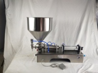 Machine de remplissage pneumatique semi-automatique à piston pour pâtes, gels, miel et liquides, 50-500 ml, sans trémie
